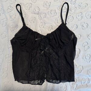 SHEIN Black Lace Detail Camisole